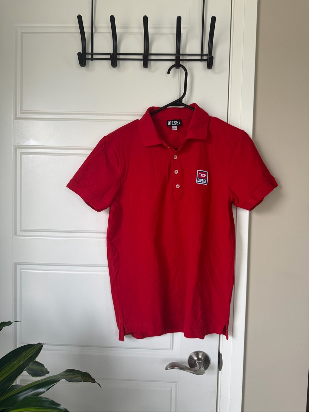 Diesel Men’s' Short Sleeve Polo Shirt - Red